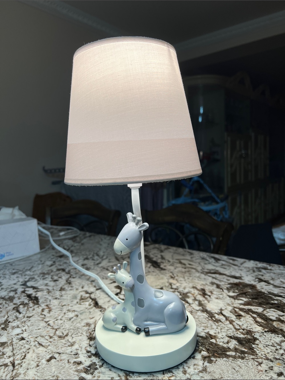 Lamb and Ivy nursery jungle friends lamp and musical crib mobile